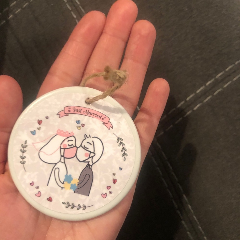 Pandemic wedding ornament